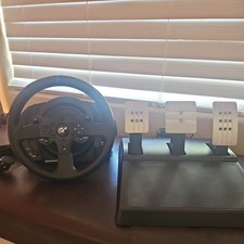 Thrustmaster T300 RS Force-Feedback Racing Wheel + Pedals.