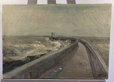 Jehan FRISON (1882-1961) Huile sur toile postimpressionniste Blankenberge Knokke