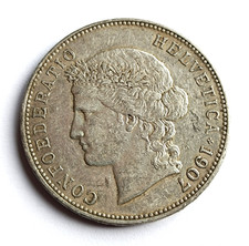 5 Francs Suisse 1907 B