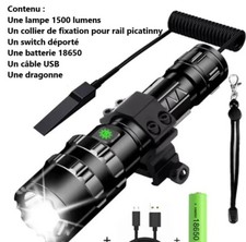 Lampe tactique 1500 lumens