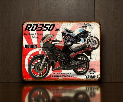 Plaque métal yamaha 350 rdlc - 350,