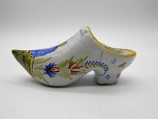 STUNNING MALICORNE FAIENCE SHOE / CLOG "LA BAULE" 