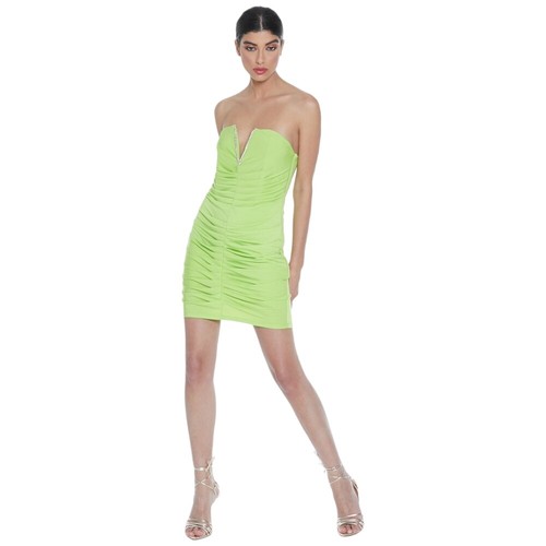 Robe courte verte fluo - courte,