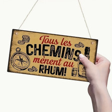 plaque bois et sa corde HUMOUR