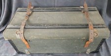 WW1 1914-1918 Military Trunk Wood Burlap Rare - REF 6037