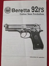 Beretta 92FS Manual/Instructions. 22 Page's. 