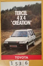 TOYOTA TERCEL 4X4 CREATION Série spéciale Prospectus Fr 2 pages 11/1987