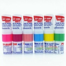 6 POY SIAN MARK 2 II NASAL INHALER CAMPHOR OIL and EUCALYPTUS MENTHOL COLD FLU