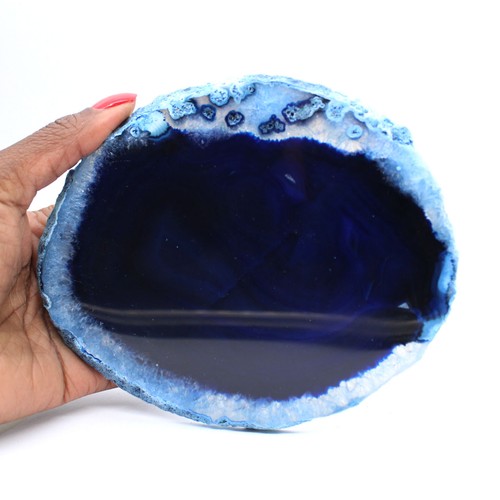 Agate bleue brésil en - bleue,