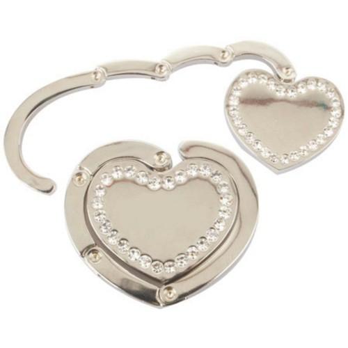 Accroche sac strass coeur - accroche,