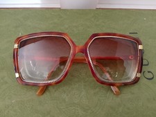 Rare Vintage Ted Lapidus TL 1502 Sunglasses Paris France Tortoise Gold Frame.