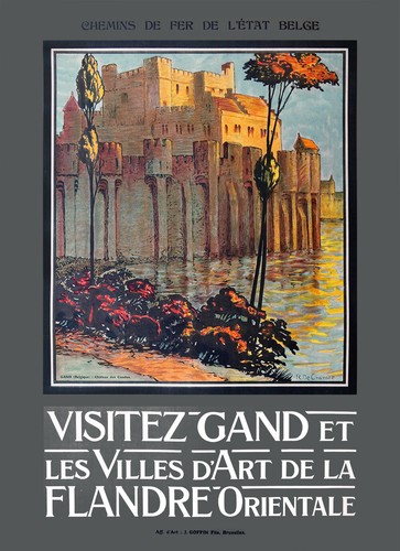 Affiche chemin fer - fer, belges