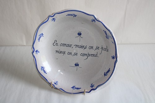 Ancienne assiette parlante - , en