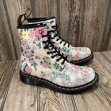 Dr Doc Martens Womens 1460 Flowers Lace Up Combat Boots Size 7 US NEW