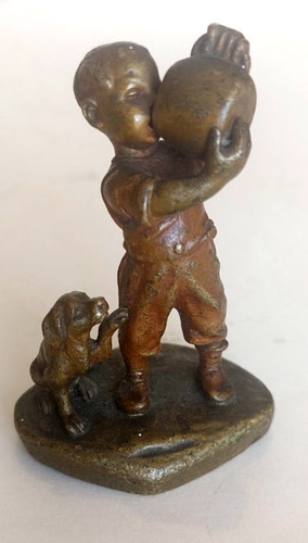 Petit bronze polychrome de - bronze,