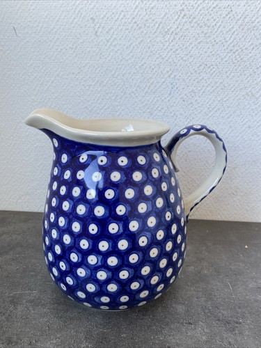 Joli pichet céramique - pichet, bleu