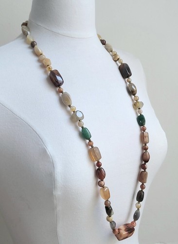 Collier sautoir perles pierre - perles,