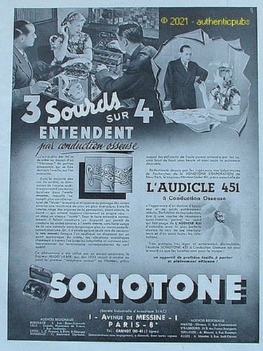 Sonotone audicle 451 hearing - sonotone,