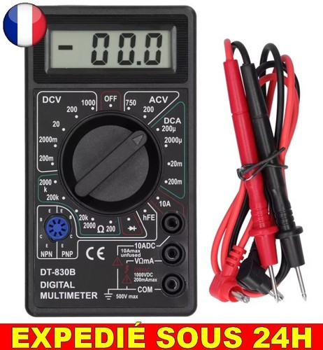 830b multimètre lcd - dt-830b,