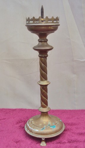 Ancien pique cierge bronze - ancien, ou