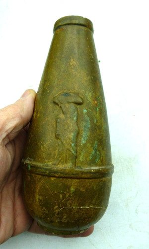 Vase ancien gres signé - en,