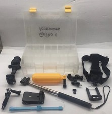 GoPro Camera Accessories 9 Piece Assorted with Plastic Clear Case