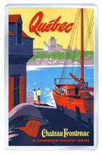Quebec Chateau Frontenac Vintage Repro Fridge Magnet Souvenir Magnet Fridge