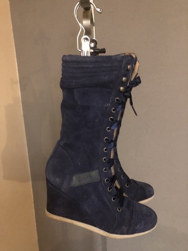 Bottes compensées daim - en,