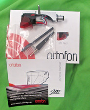 ORTOFON 2M Red CARTRIDGE ON SILVER TECHNICS TYPE HEAD SHELL &  ALL  ACCESSORIES