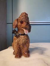 VINTAGE LAMPE VEILLEUSE-CANICHE-PORCELAINE-GERMANY-DESIGN 1930-50-60-DLG GOEBEL