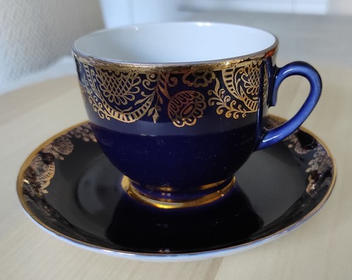 Tasse cobalt avec soucoupe - cobalt,