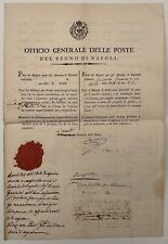 KINGDOM OF NAPLES GENERAL POST OFFICE 1808 TRANSPORT DOCUMENT VALUES 
