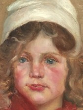 Hippolyte BOULENGER (1837-1874) Portrait d'enfant millet corot misérabilisme