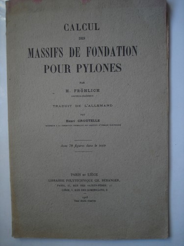 Frohlich calcul des - -, massifs