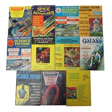11 Sci Fi Pulp Magazine Lot