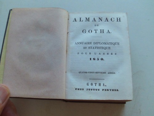 Almanach gotha annuaire - almanach, de