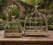 LOT DE 2 CAGES DÉCO JARDIN
