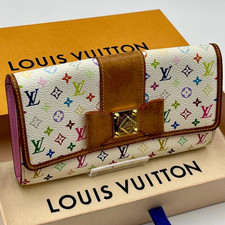 Louis Vuitton M60277 Multicolor Portefeuille Sarah Long Wallet Ribbon W/Box C78