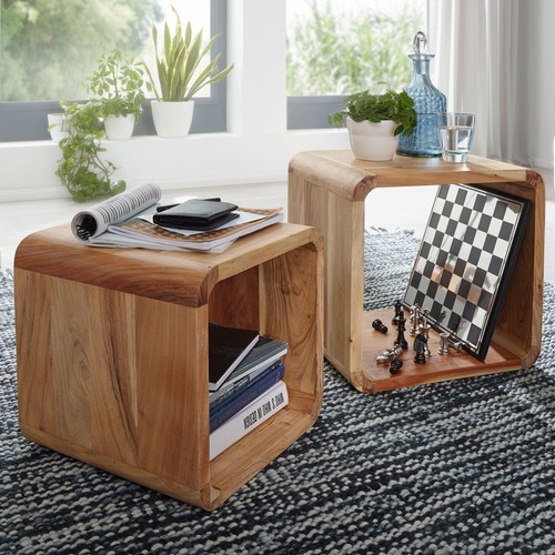 Finebuy table appoint lot de - table,
