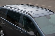 Barres De Toit Noires Rails Latéraux Pour S'adapter À Mercedes Vito W447 (2015+)