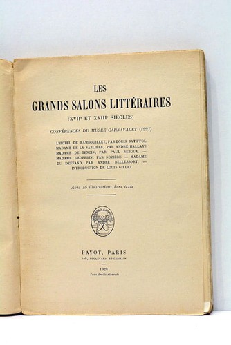 Les grands salons littéraires