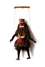 Vintage Devil Dancer Sri Lanka Wooden Theatre Doll Puppet