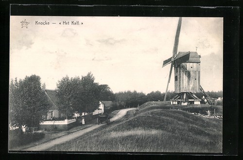Cpa knocke het - kalf,, moulin