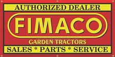 FIMACO LAWN GARDEN TRACTORS EQUIPMENT DEALER SALES VINTAGE SIGN REMAKE BANNER