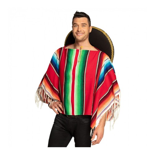 Poncho mexicain couleurs vives - poncho,