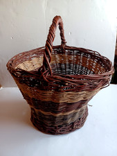 ancien grand panier osier 