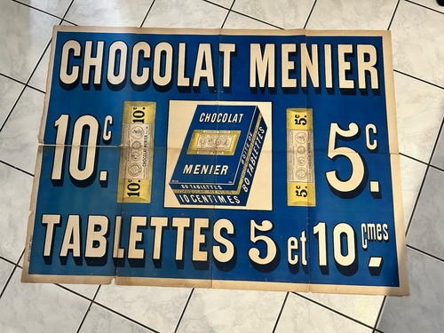 Ancienne affiche publicitaire - ancienne,