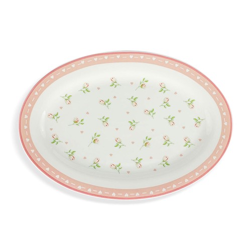 Plateau ovale porcelaine - plateau, en
