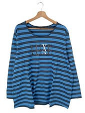 ULLA POPKEN T-shirt rayé Dames Haut T EU 50 bleu style décontracté