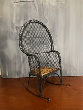 METAL ROCKING CHAIR FOR DOLL, VINTAGE, EMMANUAL STYLE